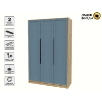 Шкаф распашной Тренд КТ-Ш3 (Дуб золотой ЛДСП/ Дуб лазурный ЛМДФ) Ш1360 В2128 Г547